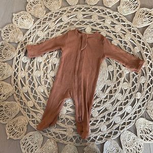 Brown Zip Up Pajamas